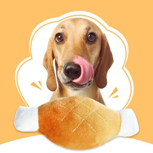 Pets Chew Drumsticks Toys Biting Sound Plush Toys
