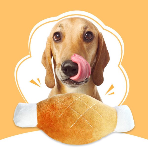 Pets Chew Drumsticks Toys Biting Sound Plush Toys