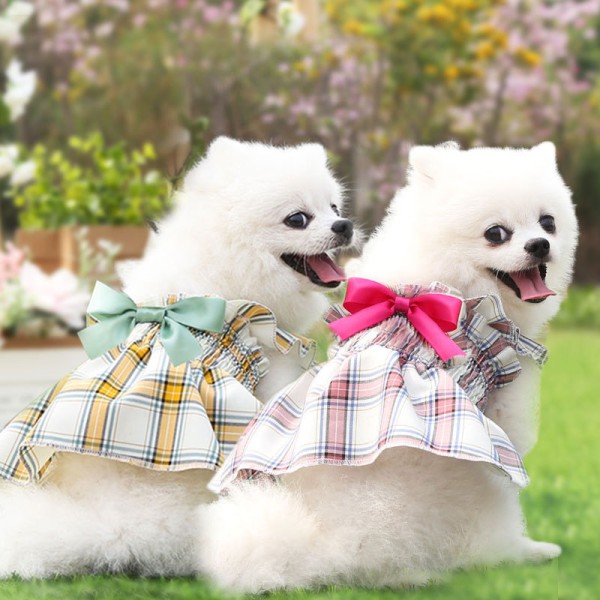 Plaid Skirt For Dogs Cats Small And Medium-Sized Dogs Pet Clothes For The Dog Princess