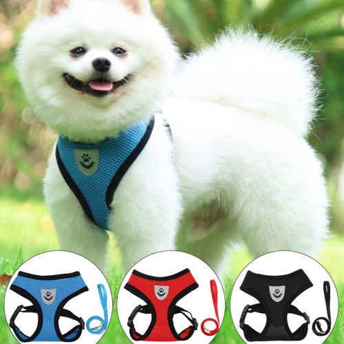 Breathable Mesh Dog Chest Strap Dog Chest Back Reflective Pet Leash
