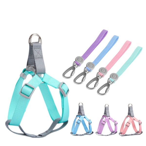 Dog Harness No Pull Safe Nylon Pet Harness with Leash for Outdoor Walking for Dogs